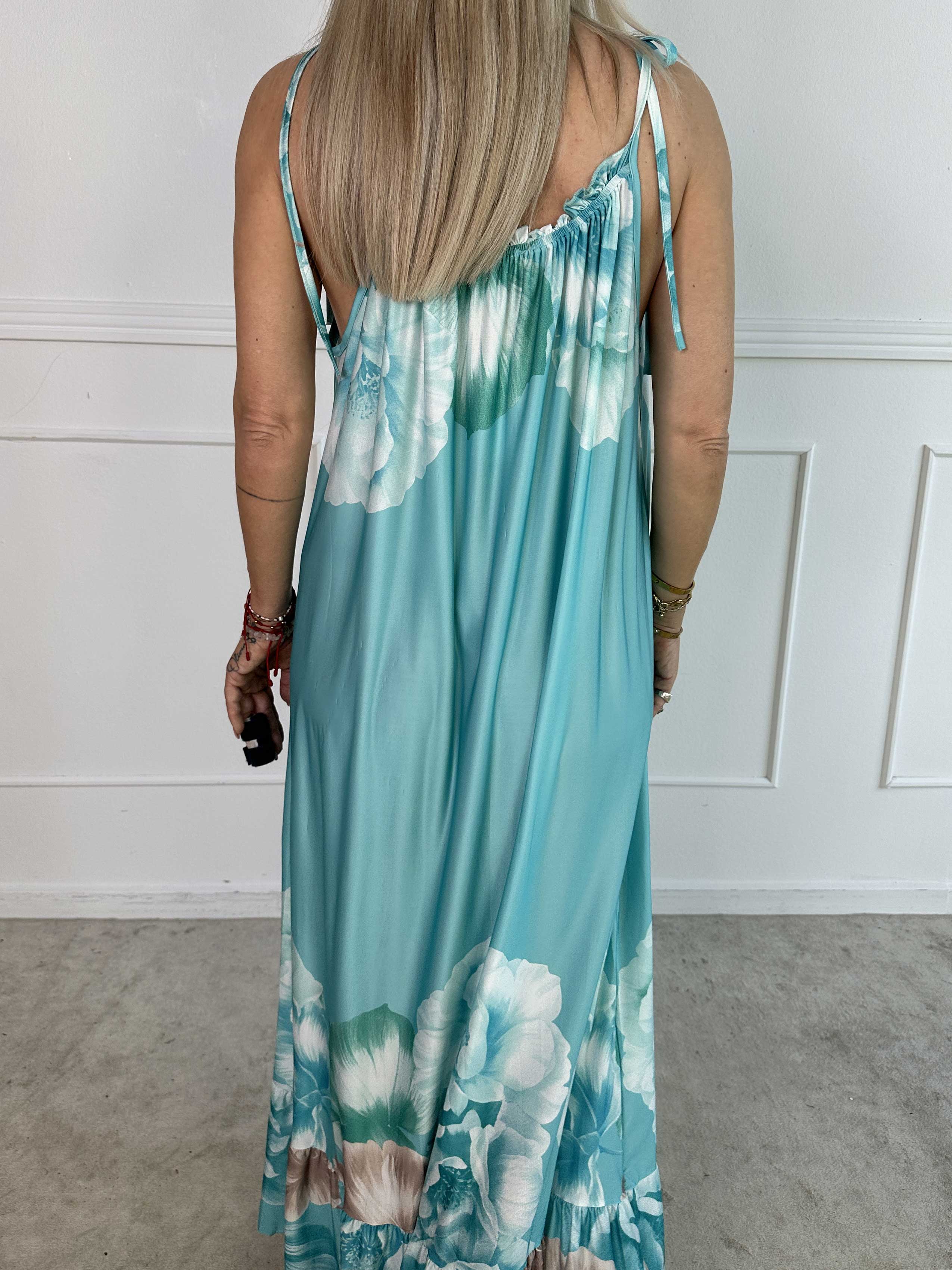 Maya - Sommarklänning med resårband med blommor